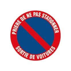 Pickup - Pictogramme rond - Défense de stationner / sortie de voitures - 300 mm