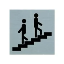 Pickup - Plaque de signalisation - 80 x 80 mm - autocollant - escaliers