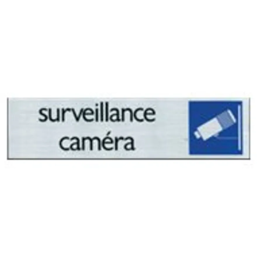 Pickup - Plaque de signalisation - 165 x 44 mm - surveillance caméra