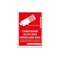 Pickup - Plaque de signalisation - 230 x 330 mm - site sous surveillance vidéo