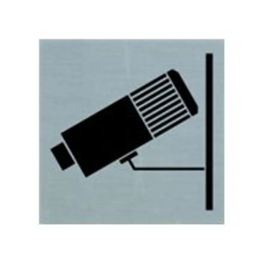 Pickup - Plaque de signalisation - 80 x 80 mm - autocollant - surveillance / camera in use
