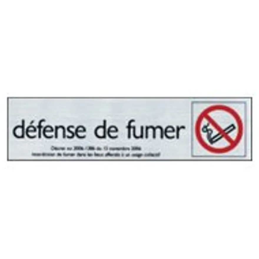 Pickup - Plaque de signalisation - 165 x 44 mm - défense de fumer