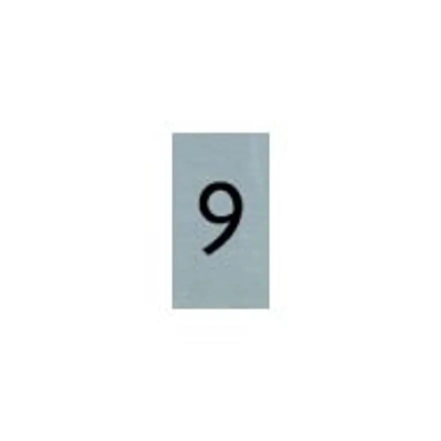 Pickup - Plaque de signalisation - 25 x 44 mm - autocollant - chiffre 9