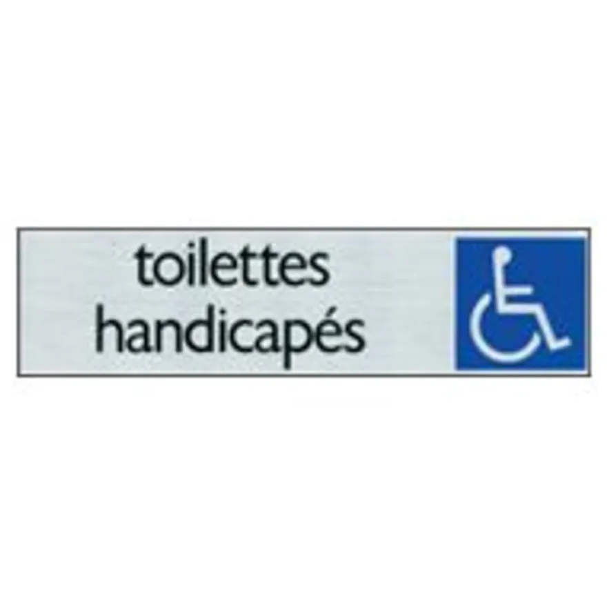 Pickup - Plaque de signalisation - 165 x 44 mm - WC (handicapés)