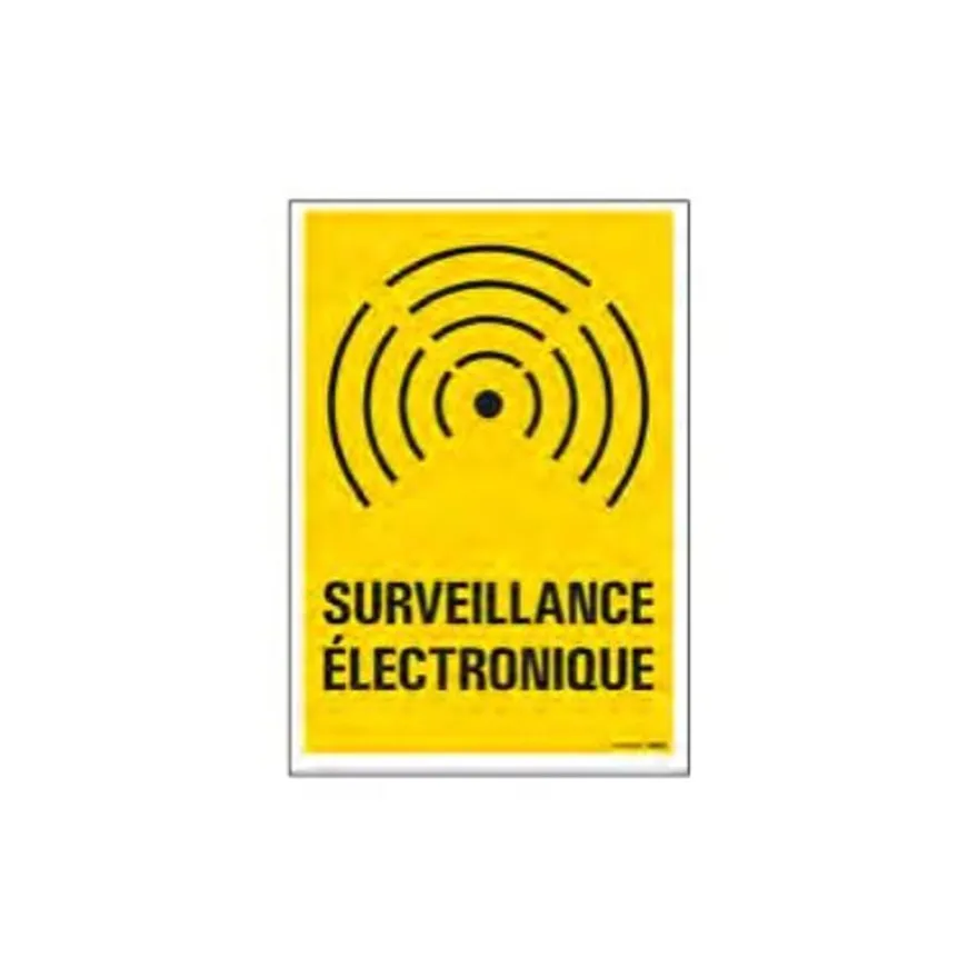 Pickup - Plaque de signalisation - 230 x 330 mm - surveillance électronique
