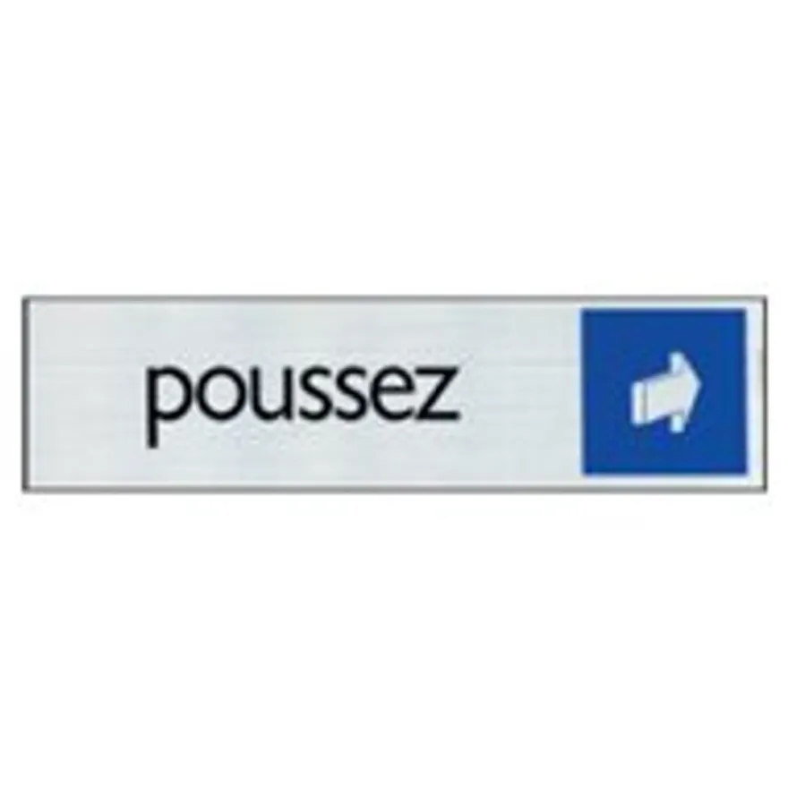 Pickup - Plaque de signalisation - 165 x 44 mm - poussez (horizontal)