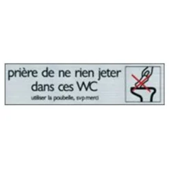Pickup - Plaque de signalisation - 165 x 44 mm - prière de ne rien jeter