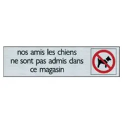 Pickup - Plaque de signalisation - 165 x 44 mm - chiens interdits