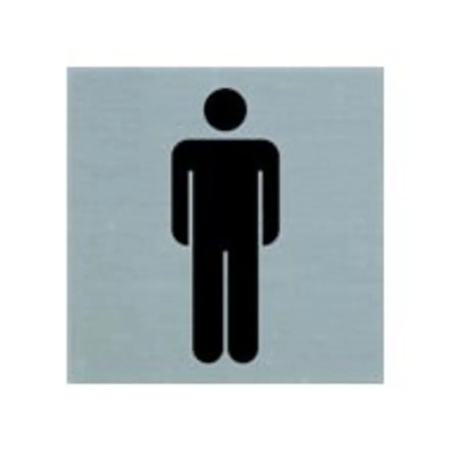 Pickup - Plaque de signalisation - 80 x 80 mm - autocollant - toilettes pour hommes