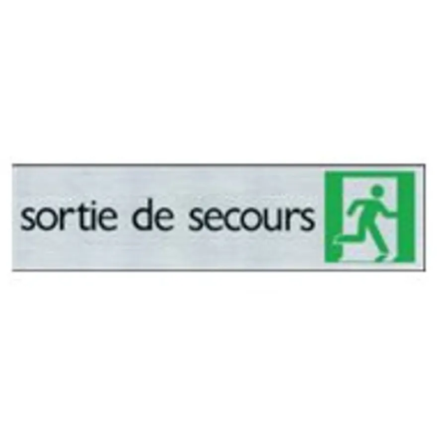 Pickup - Plaque de signalisation - 165 x 44 mm - sortie de secours