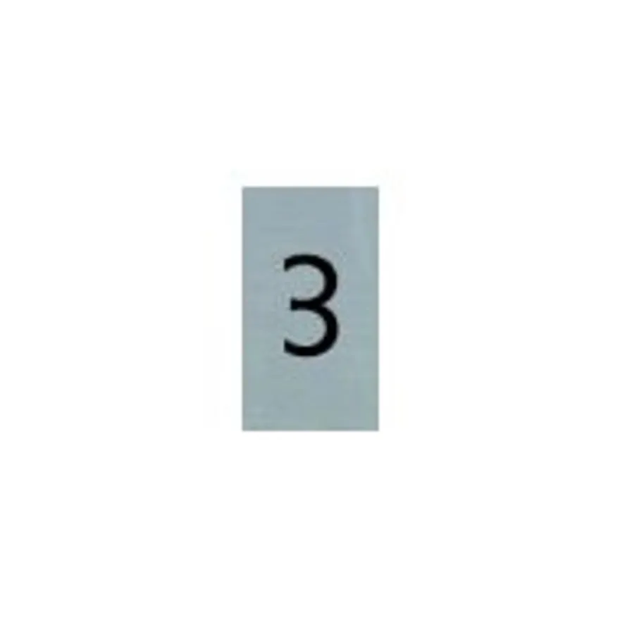 Pickup - Plaque de signalisation - 25 x 44 mm - autocollant - chiffre 3