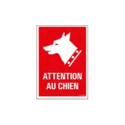 Pickup - Plaque de signalisation - 230 x 330 mm - attention au chien