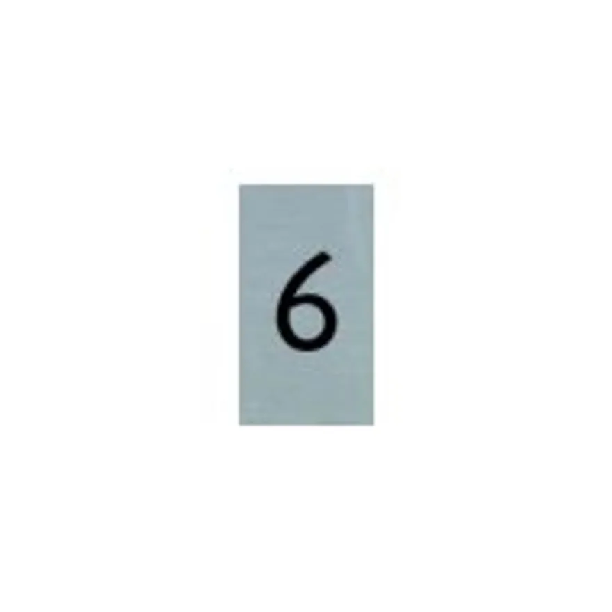 Pickup - Plaque de signalisation - 25 x 44 mm - autocollant - chiffre 6