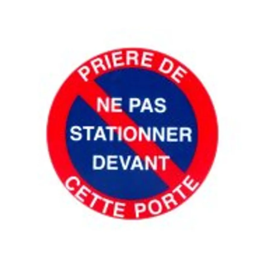 Pickup - Plaque de signalisation ronde - 300 mm (diamètre) - parking interdit