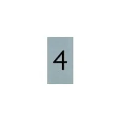 Pickup - Plaque de signalisation - 25 x 44 mm - autocollant - chiffre 4