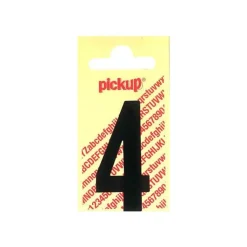 Pickup - Étiquette autocollante - 150 mm - Chiffre 4 - noir mat