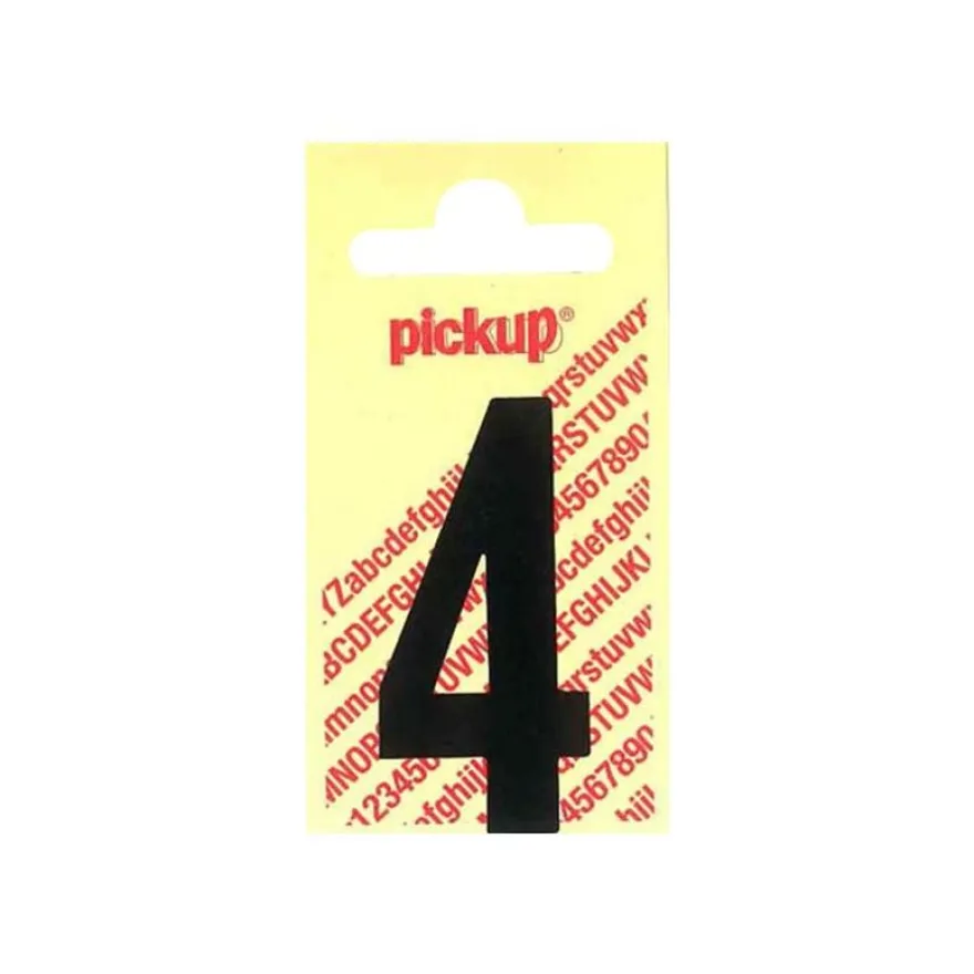Pickup - Étiquette autocollante - 150 mm - Chiffre 4 - noir mat