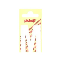 Pickup - Étiquette autocollante - 90 mm - Lettre M - blanc mat