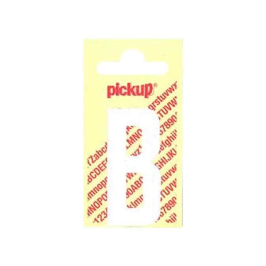 Pickup - Étiquette autocollante - 90 mm - Lettre B - blanc mat