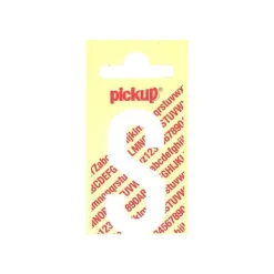 Pickup - Étiquette autocollante - 90 mm - Lettre S - blanc mat