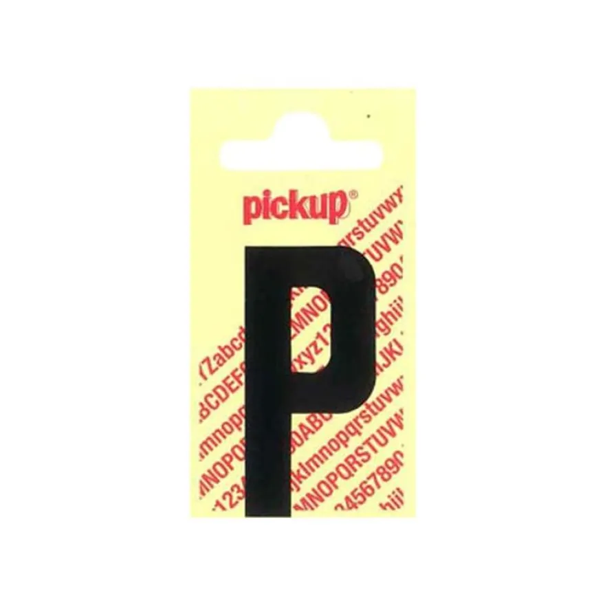 Pickup - Étiquette autocollante - 150 mm - Lettre P - noir mat