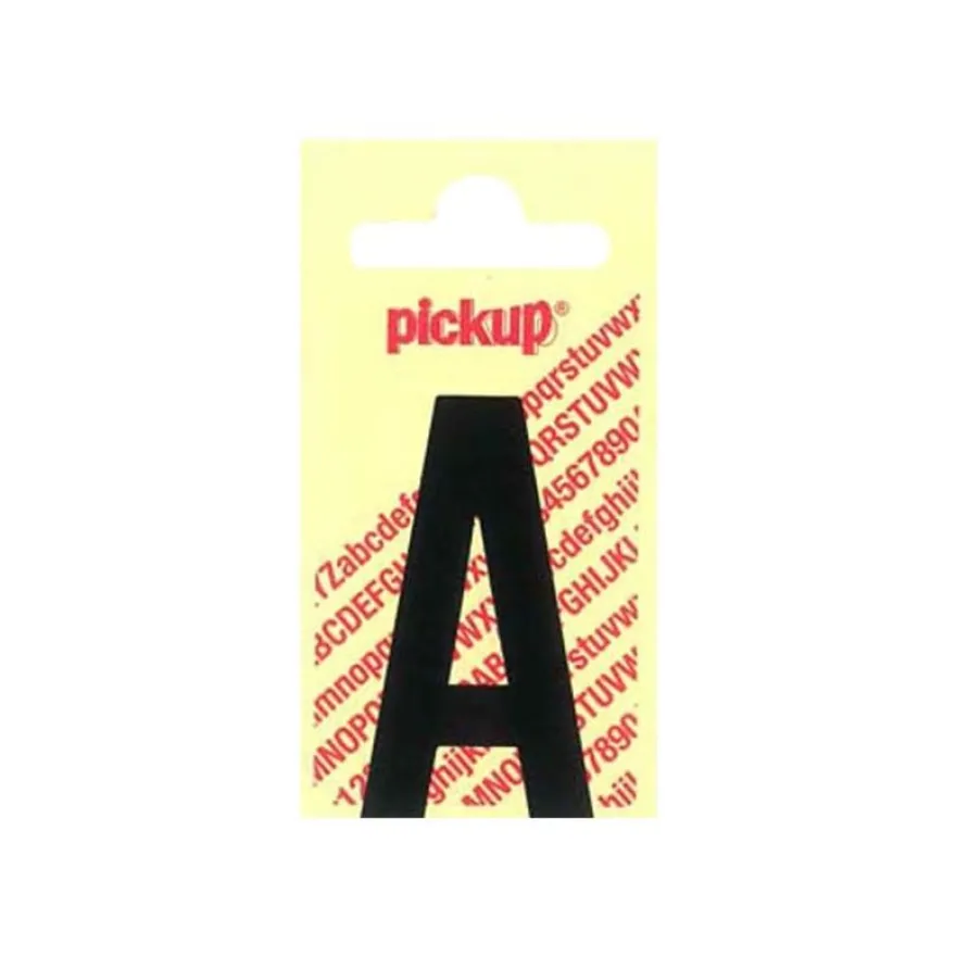 Pickup - Étiquette autocollante - 90 mm - Lettre A - noir mat