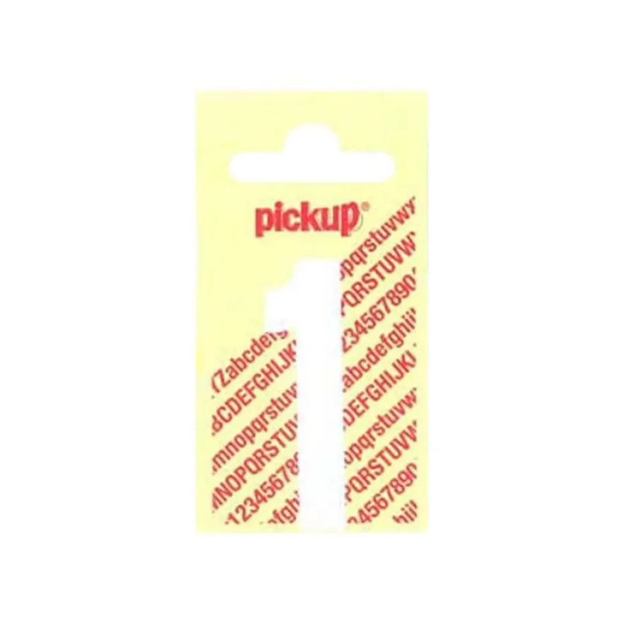 Pickup - Étiquette autocollante - 150 mm - Chiffre 1 - blanc mat