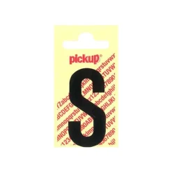 Pickup - Étiquette autocollante - 90 mm - Lettre S - noir mat