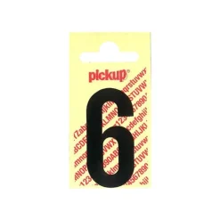 Pickup - Étiquette autocollante - 150 mm - Chiffre 6 - noir mat