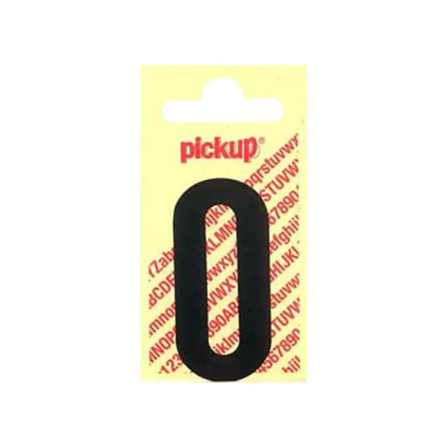 Pickup - Étiquette autocollante - 150 mm - Chiffre 0 - noir mat