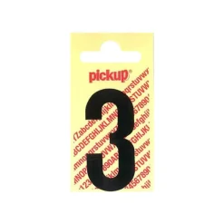 Pickup - Étiquette autocollante - 90 mm - Chiffre 3 - noir mat