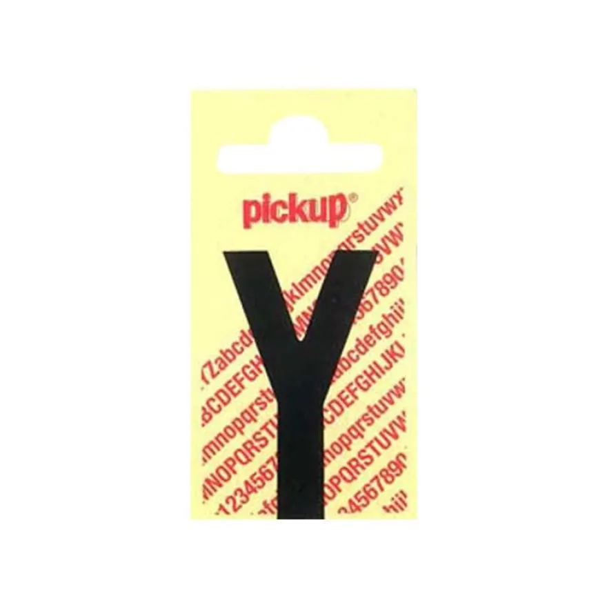 Pickup - Étiquette autocollante - 90 mm - Lettre Y - noir mat