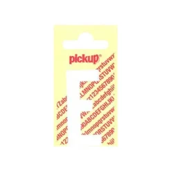 Pickup - Étiquette autocollante - 90 mm - Lettre E - blanc mat