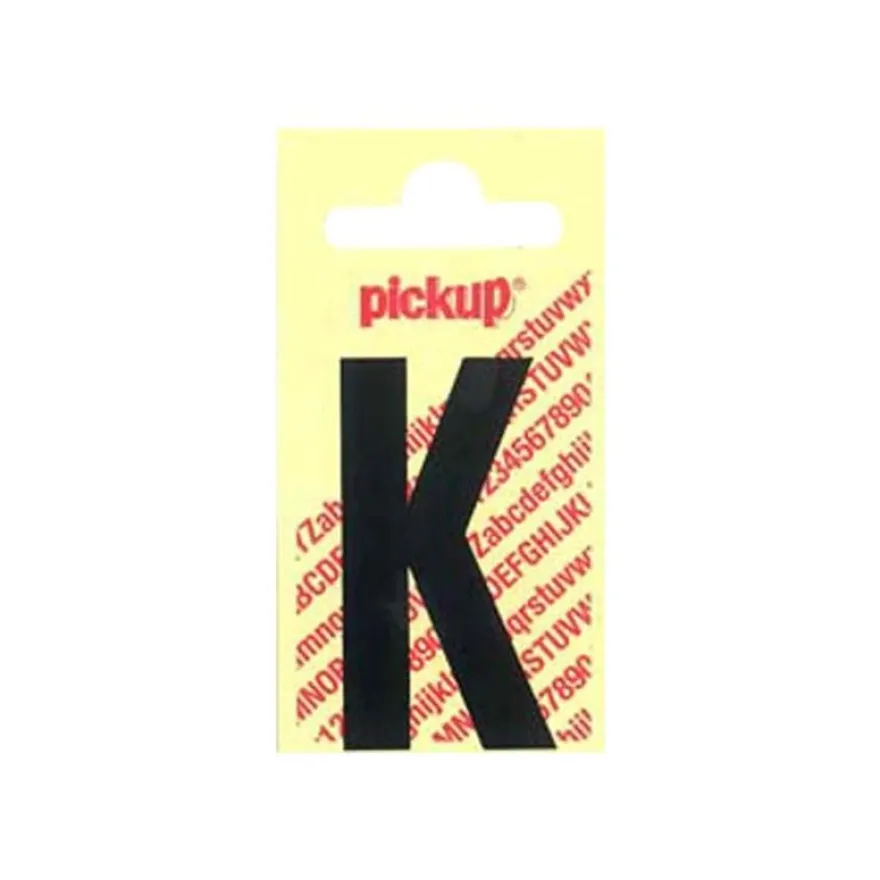 Pickup - Étiquette autocollante - 90 mm - Lettre K - noir mat