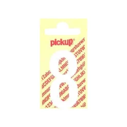 Pickup - Étiquette autocollante - 90 mm - Chiffre 8 - blanc mat
