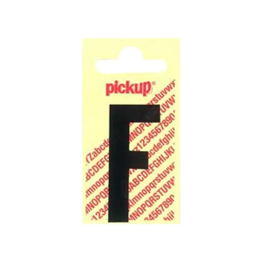 Pickup - Étiquette autocollante - 90 mm - Lettre F - noir mat