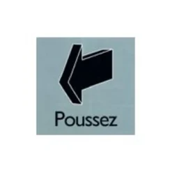 Pickup Alulook - Pictogramme Poussez - 80 x 80 mm