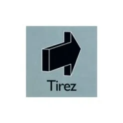 Pickup Alulook - Pictogramme Tirez - 80 x 80 mm
