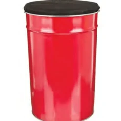 Pierre Henry - Poubelle pouf 33L - métal - rouge
