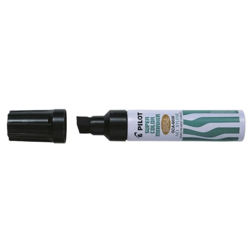 Pilot 6600 - Marqueur permanent - pointe biseau large - noir