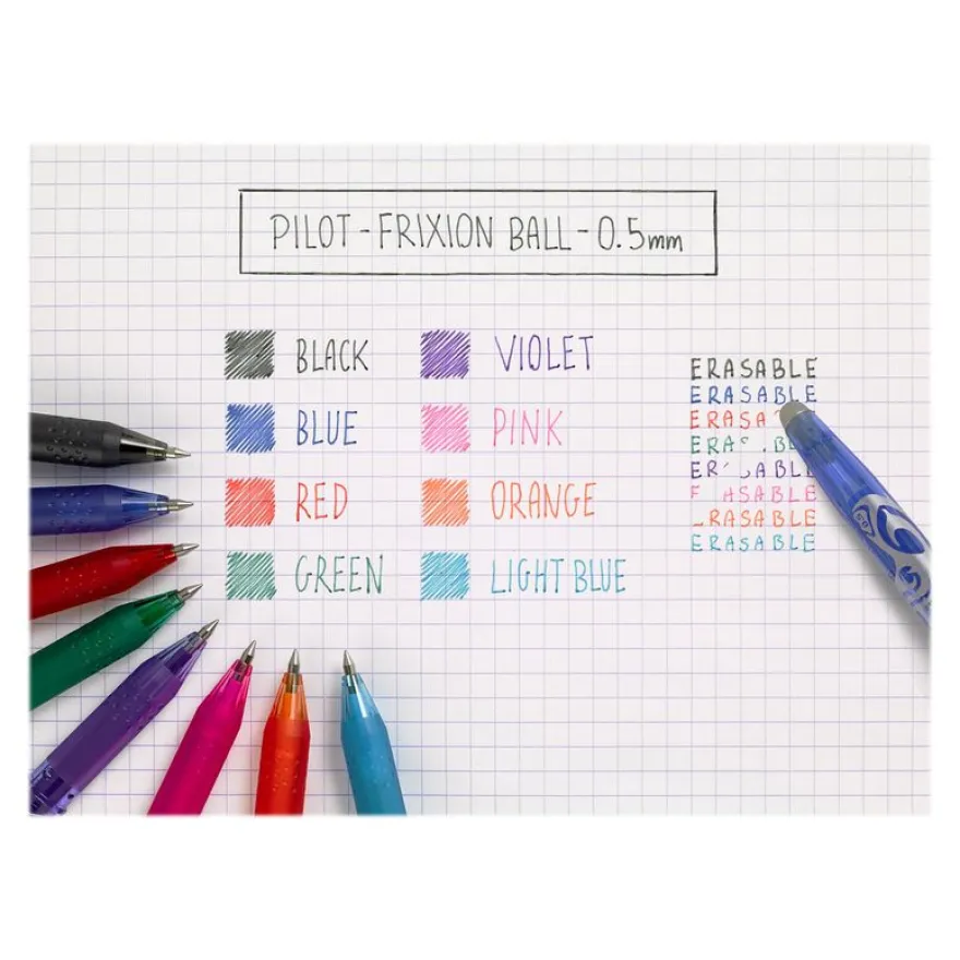 Pilot Frixion Ball - Roller effaçable - 0,5 mm - noir