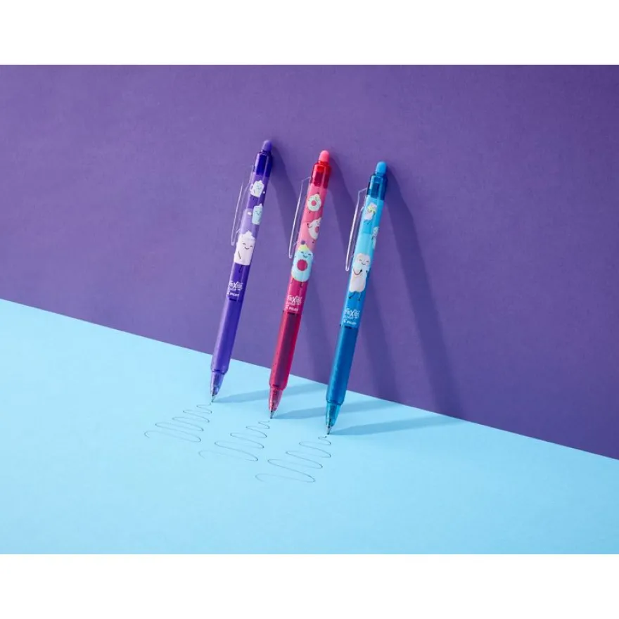 Pilot Frixion Ball Clicker SWEET PARADISE corps rose - roller effaçable - 0,7mm - encre bleu