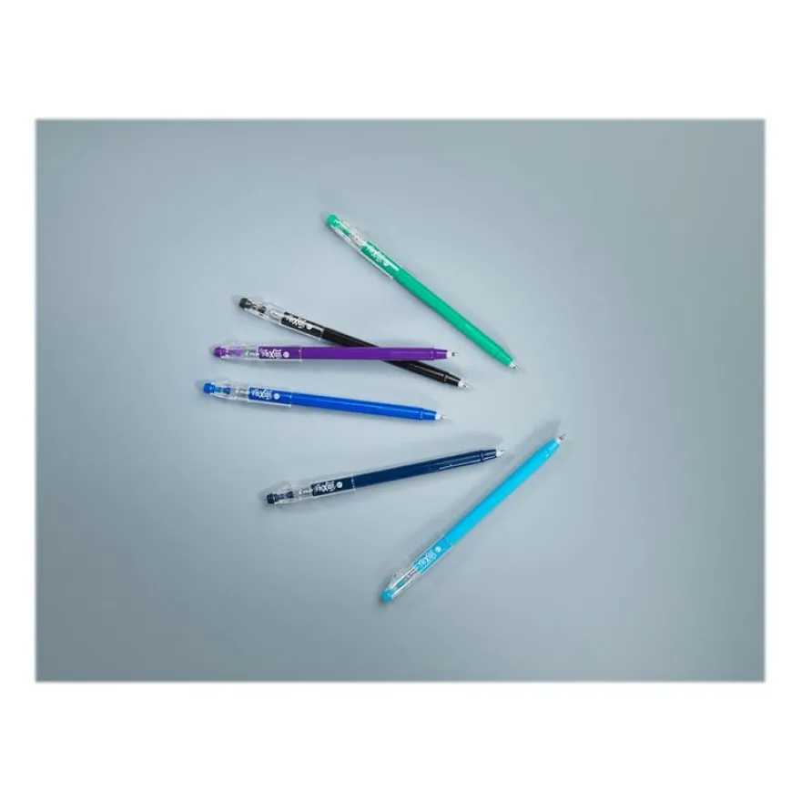 Pilot FriXion Ball Stick - 6 Rollers effaçables - couleurs froides assorties