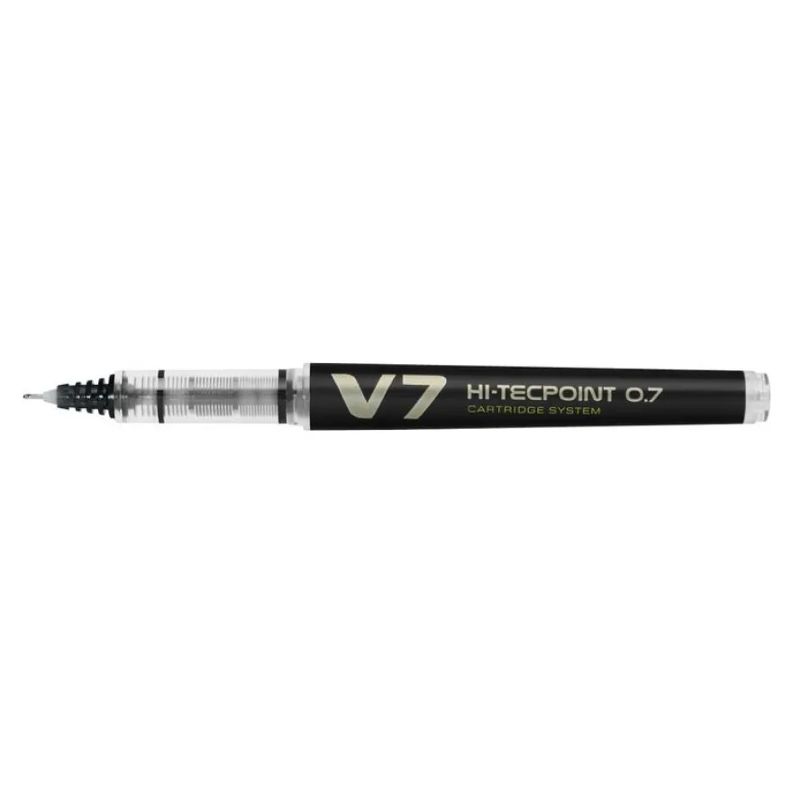 Pilot Hi-Tecpoint V7 - Roller rechargeable - 0,7 mm - noir