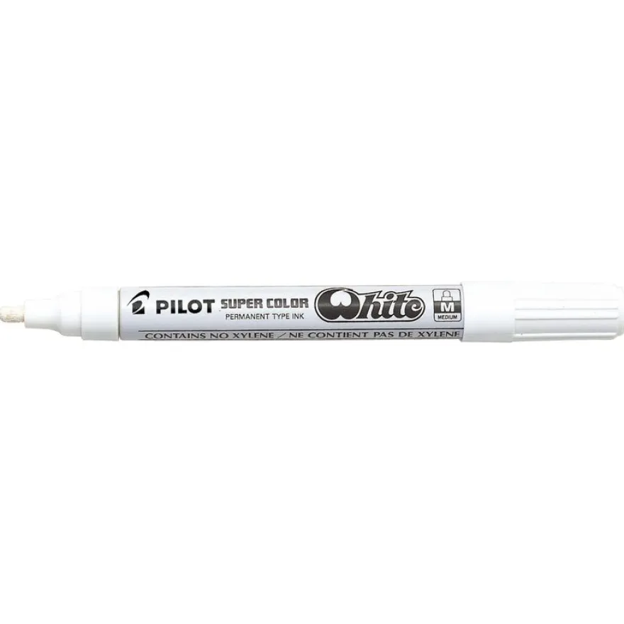 Pilot Super Color - Marqueur permanent - pointe moyenne - blanc