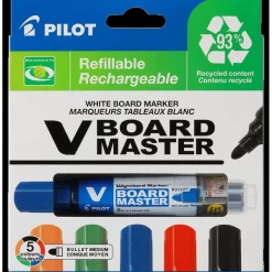 Pilot V BOARD MASTER - 5 Marqueurs effaçables - pointe ogive moyenne - couleurs assorties