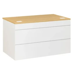 Plan d'accueil bas SUNDAY - L120 x H74 x P72 - Chêne