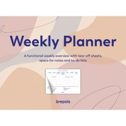 Planificateur semainier non daté – format 29,7 x 21 cm – NOUVEAU – Brepols