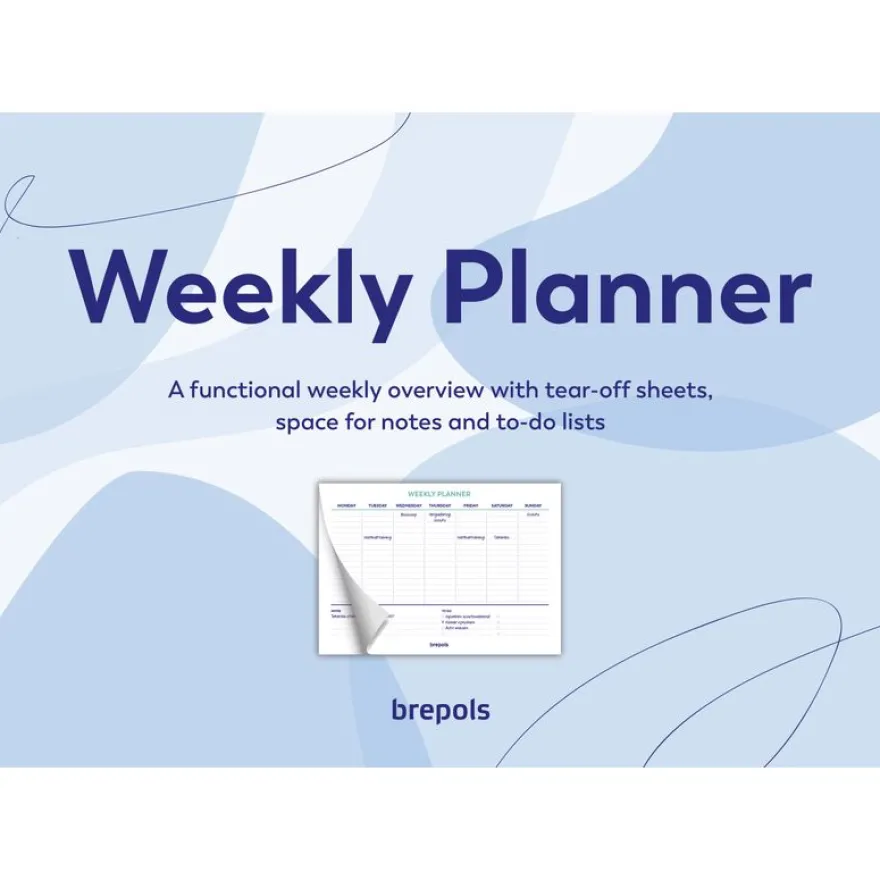 Planificateur semainier non daté – format 29,7 x 21 cm – NOUVEAU – Brepols