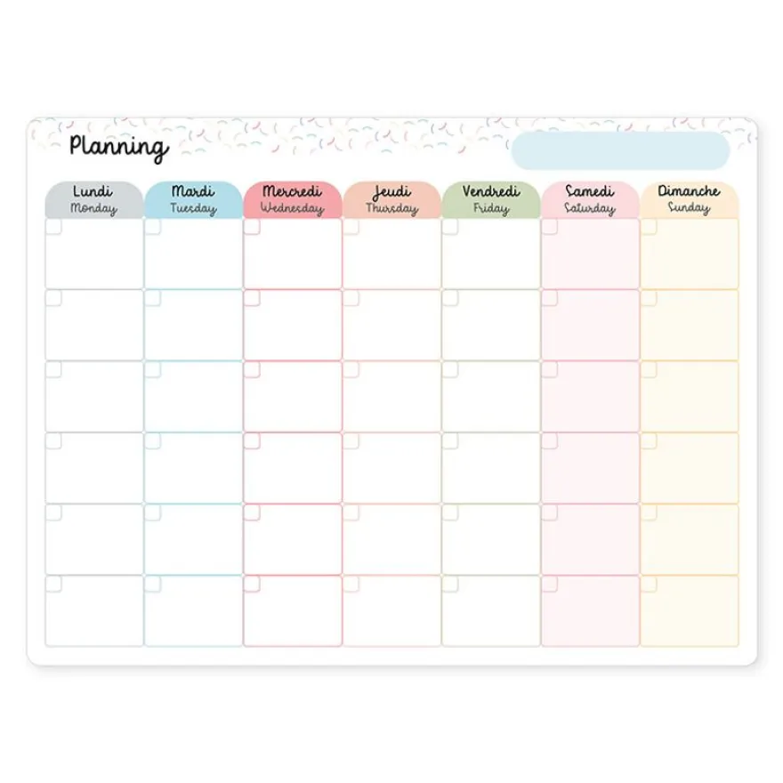 Planning mensuel magnétique - 30 x 40 cmc - Multicolore - Viquel